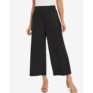 Catherine's Plus 4X Wide Leg Crepe Knit Dress Work Teacher Loose Pants Black
